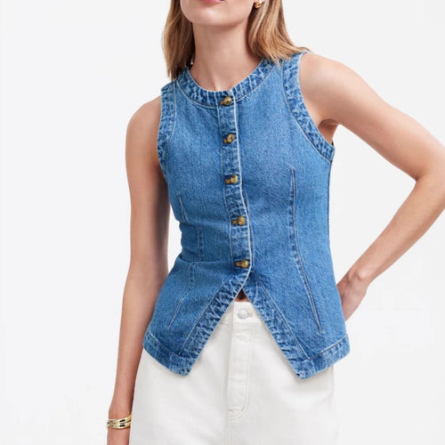 Damen Denim-Weste Drune