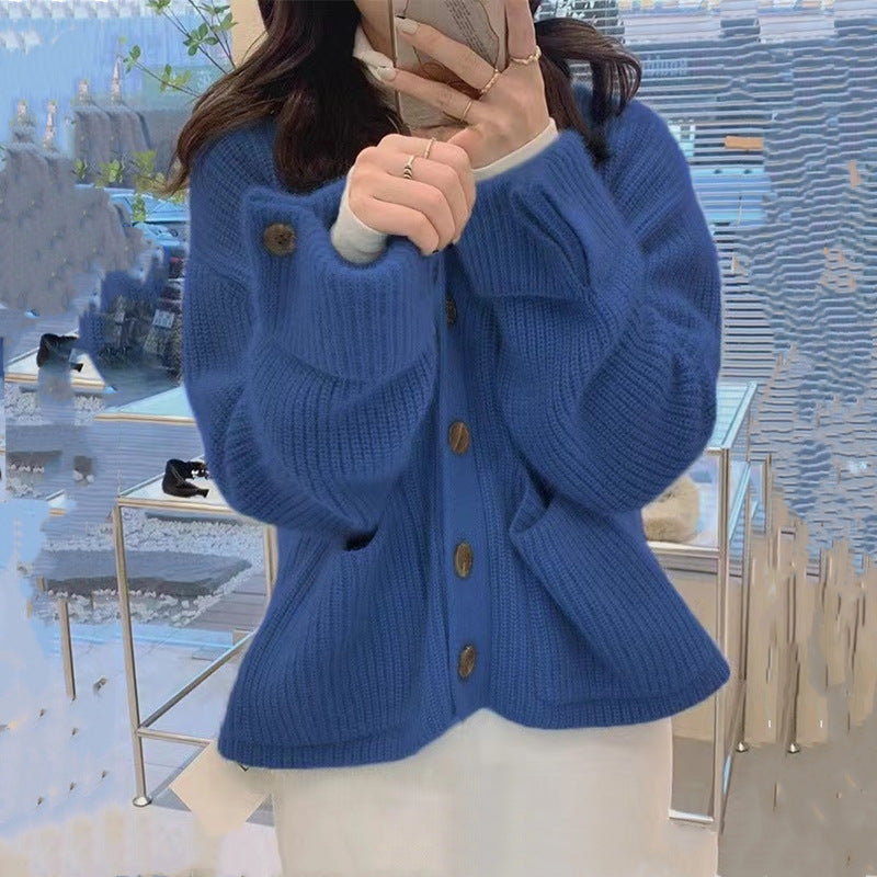 Damen Grobstrickcardigan mit Taschen Drune