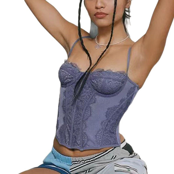 Damen Spitzen-Corsage mit verstellbaren Trägern und formendem Schnitt Drune