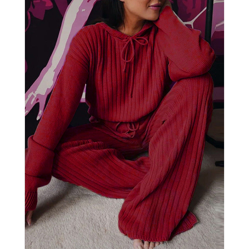 Damen Gemütlicher Pullover und Hose Set Drune