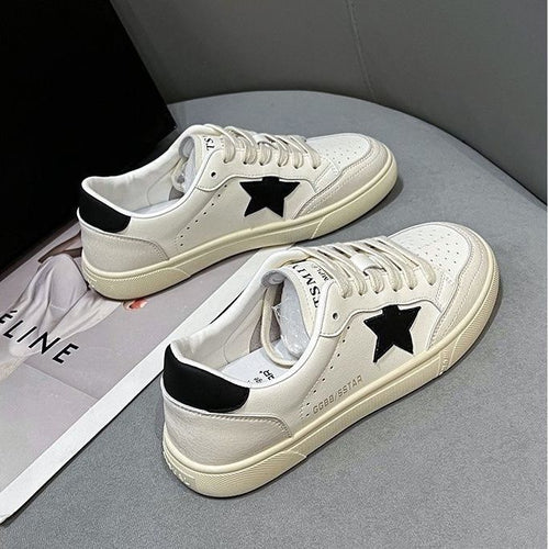 Damen Sneaker mit glitzerndem Sternenmotiv und flexiblem Sohlenprofil Drune