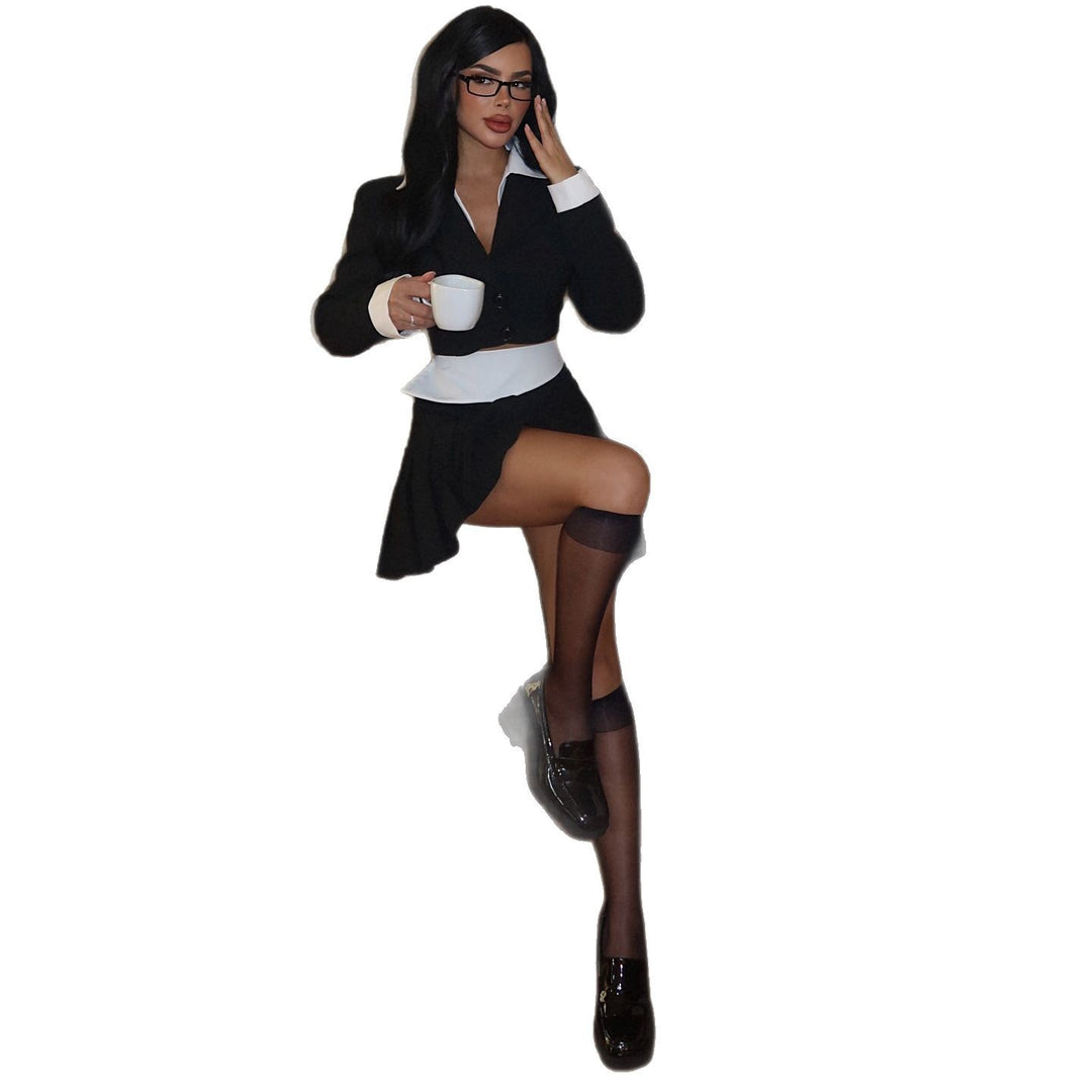 Damen Blazer-Kleid mit kontrastierenden Details Drune