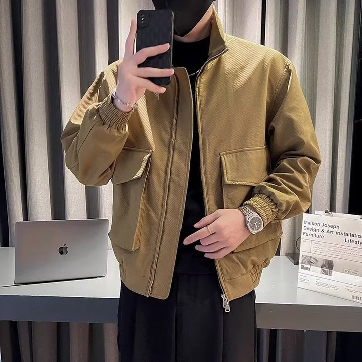 Herren modische Übergangsjacke mit praktischen Taschen und elastischen Bündchen Drune