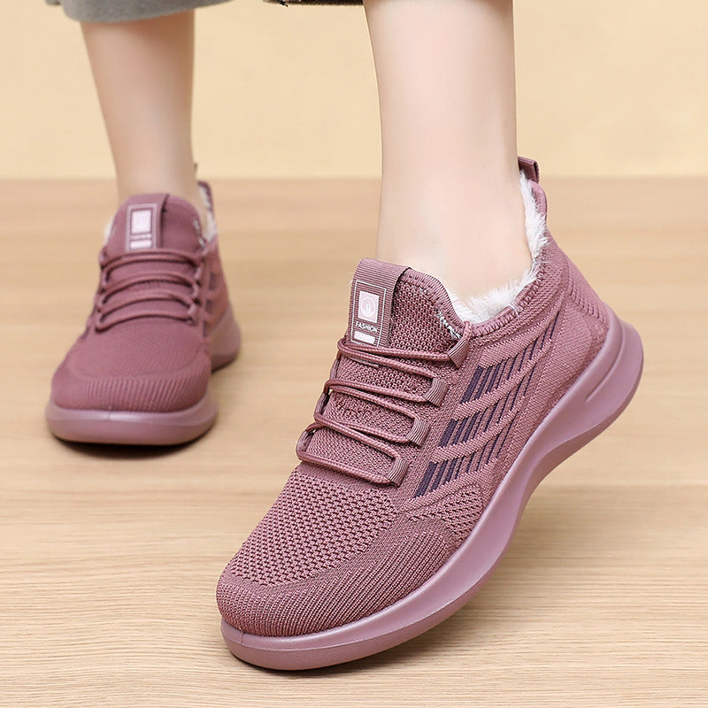 Damen Sportliche und warme Sneakers mit kuscheligem Innenfutter Drune