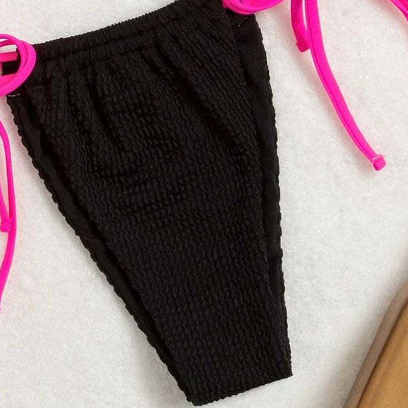 Damen Triangel-Bikini-Set mit verstellbaren Schnürungen Drune