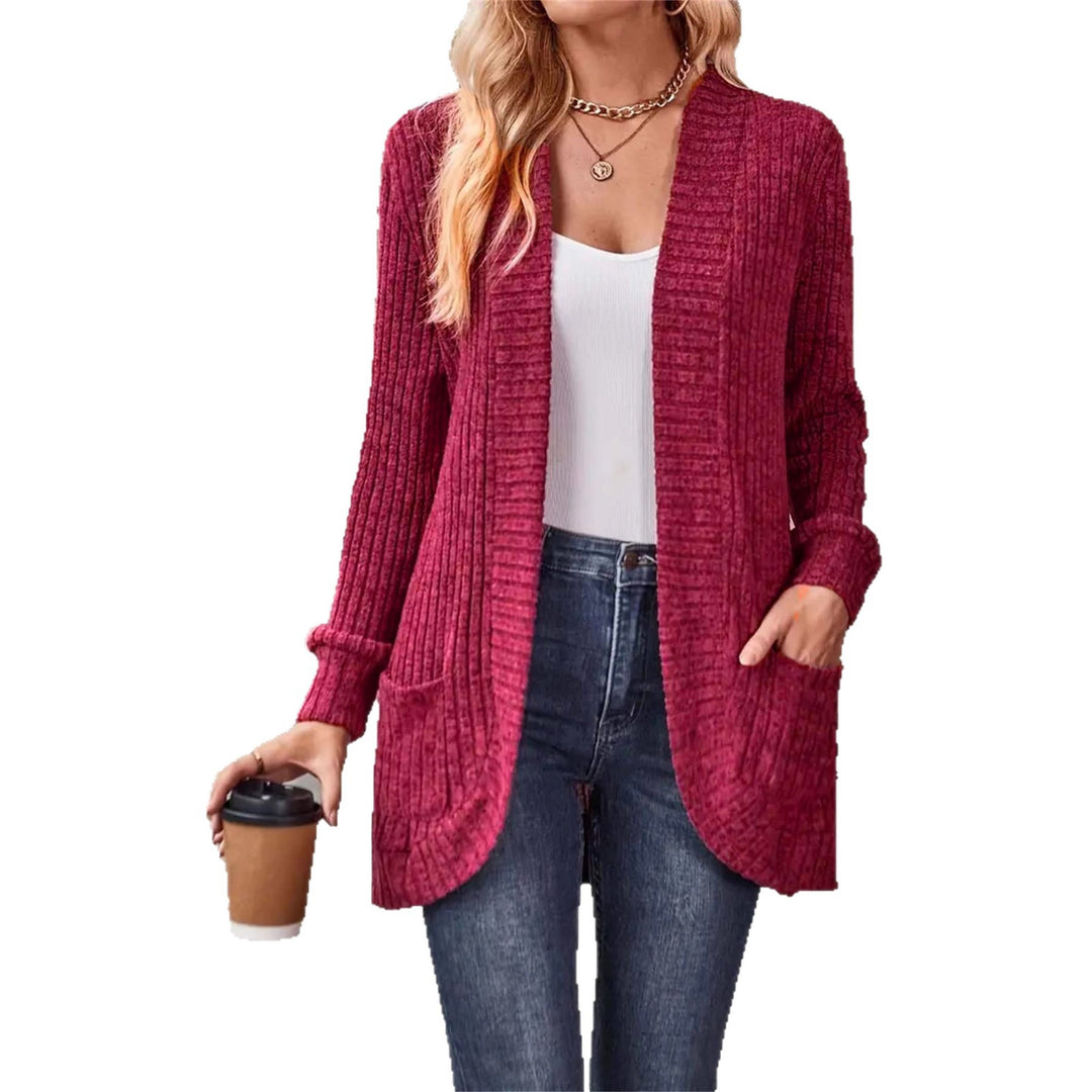 Damen Strickjacke mit strukturiertem Design und praktischen Taschen Drune