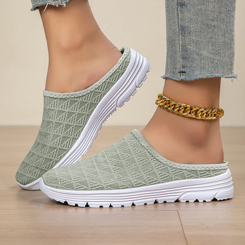 Damen nan atmungsaktiver Netz-Slipper mit Diamantstruktur-Obermaterial und gedämpfter Leichtsohle Drune