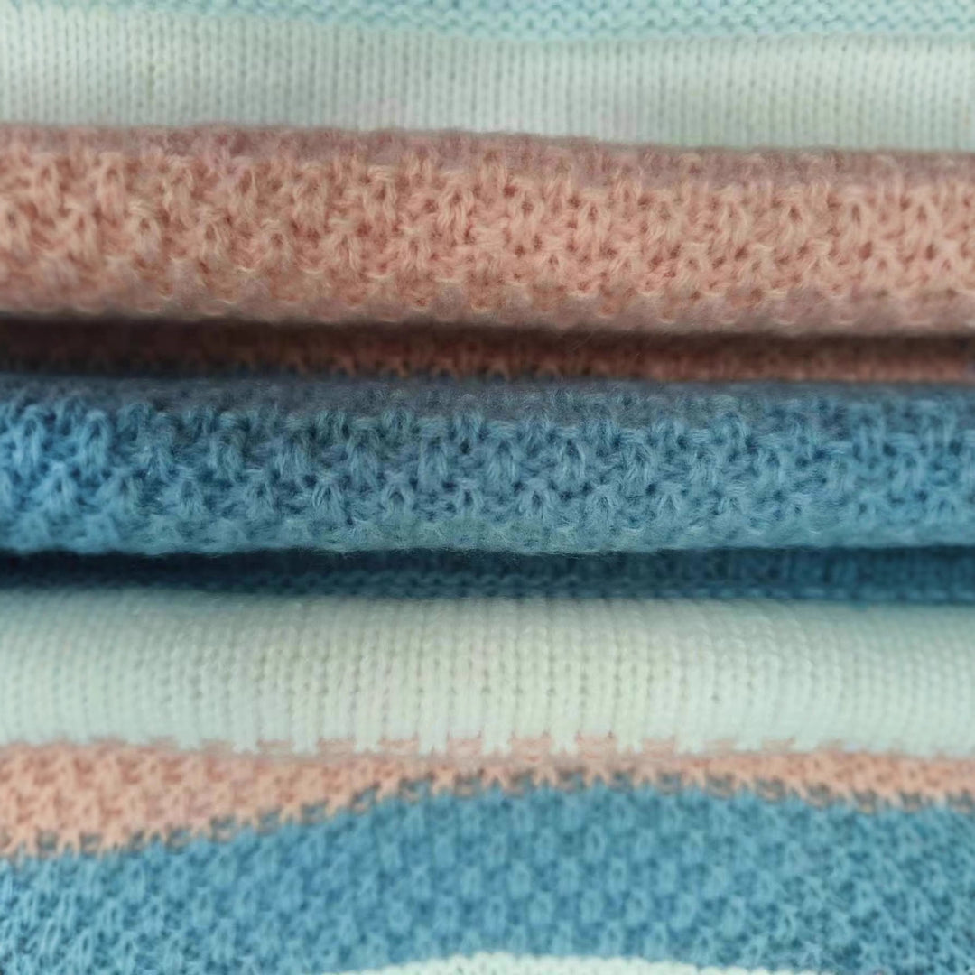 Damen Modischer Pullover mit einzigartiger Streifenstruktur und lässigem Schnitt Drune