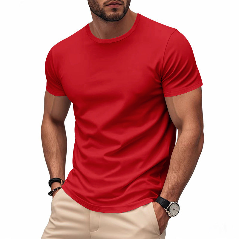 Herren nan leichtes Kurzarm-Funktionsshirt mit Rundhalsausschnitt schnelltrocknendem Stretchgewebe und flachen Nähten Drune