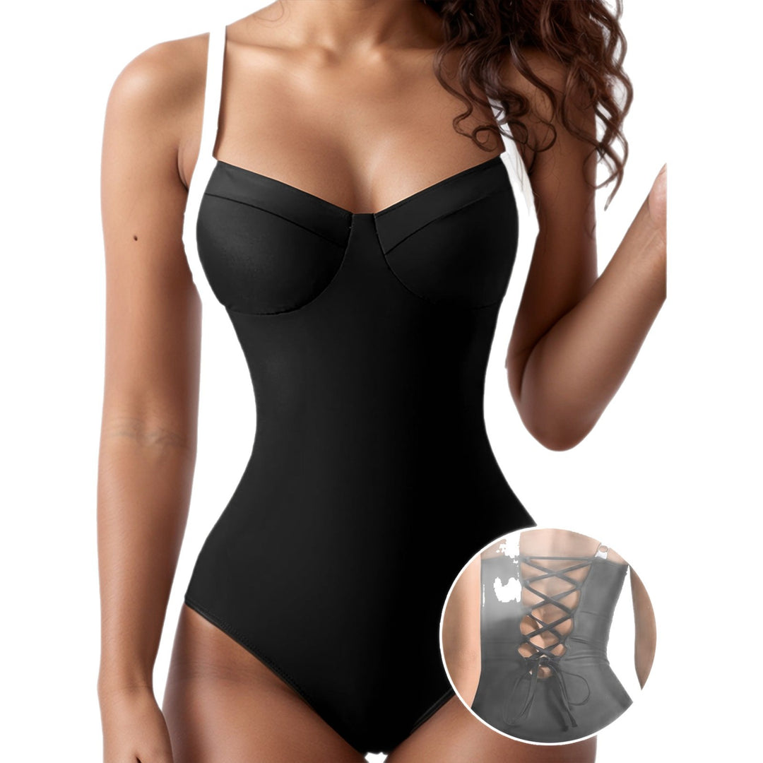 Damen Einteiliger Badeanzug mit elegantem Schnitt und verstellbaren Trägern Drune