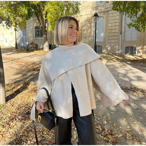 Damen Lockere Oversized-Strickjacke Drune