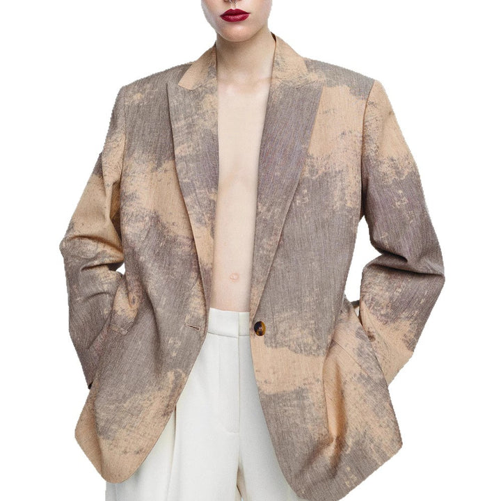 Damen Modischer Oversized-Blazer mit strukturiertem Design Drune