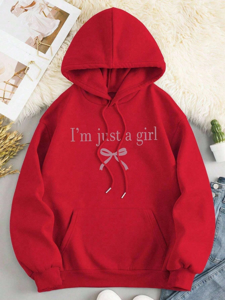 Damen Kapuzenpullover mit modernem Spruch und klassischem Schnitt Drune
