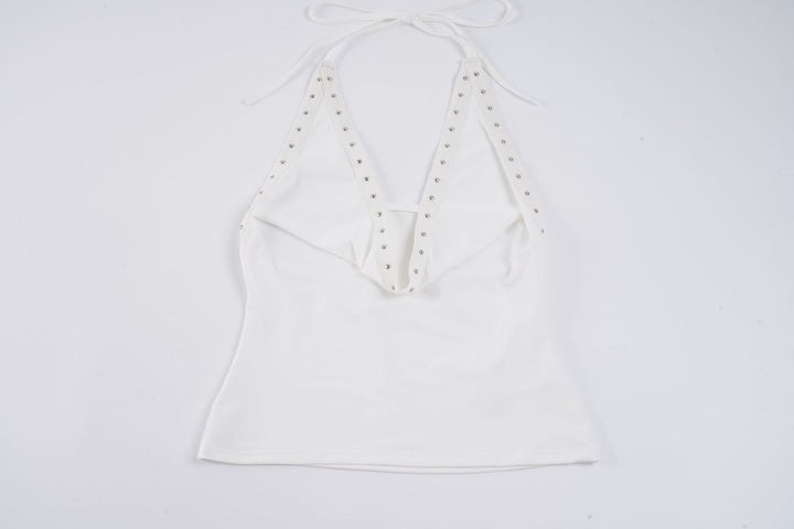 Damen Haltertop mit funkelnden Nieten Drune