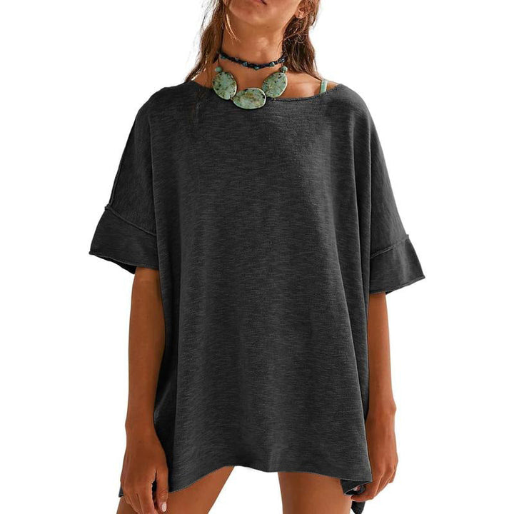 Damen Oversized Relaxed Fit T-Shirt Drune
