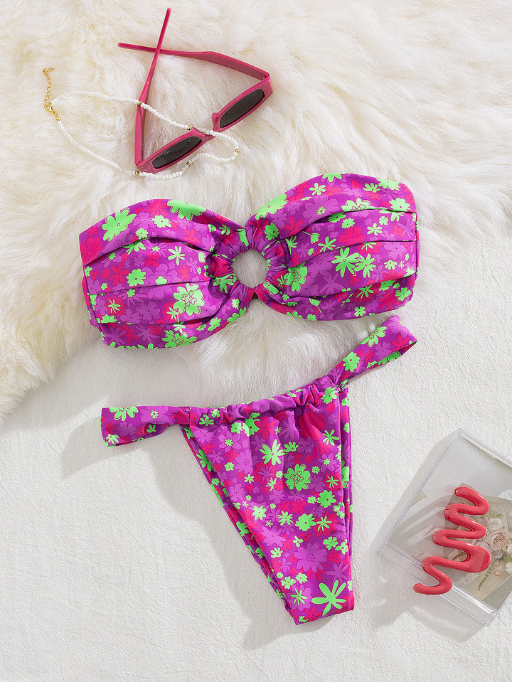 Damen Bandeau-Bikini mit stylischem Knotendesign Drune