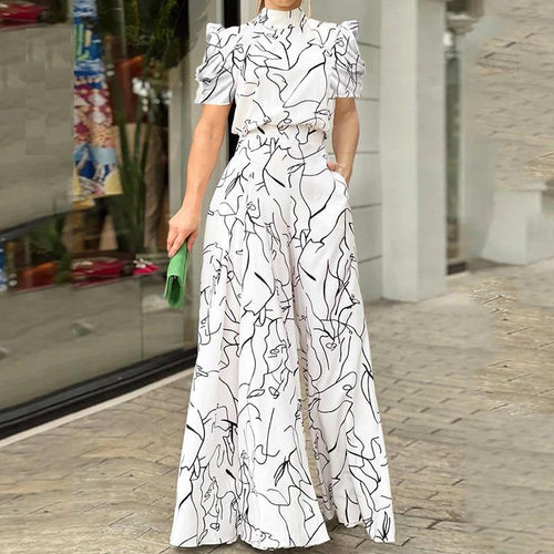Damen Jumpsuit mit elegantem Wickeloberteil und modischem Oversized-Schnitt Drune