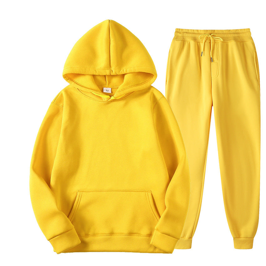Unisex nan gemütliches Hoodie-Jogginganzug-Set mit Kängurutasche, elastischem Tunnelzugbund und gerippten Bündchen Drune