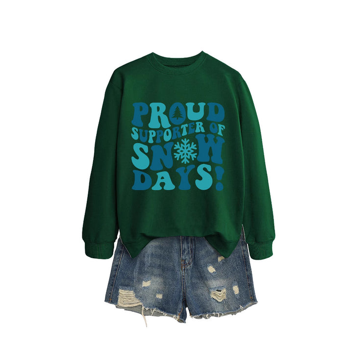 Damen Sweatshirt mit kreativem Aufdruck und lässigem Schnitt Drune