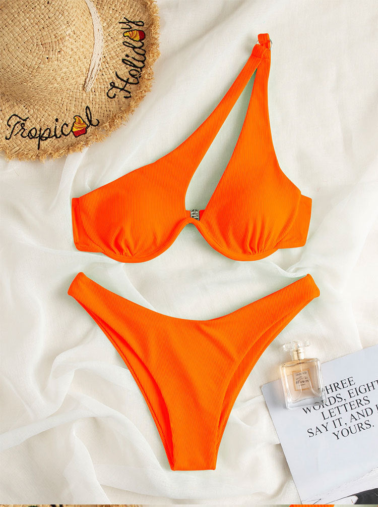 Damen Dreiecks-Bikini mit asymmetrischem Design Drune