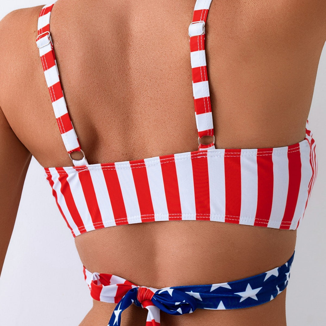 Damen Hochmodischer Wickelbikini Drune