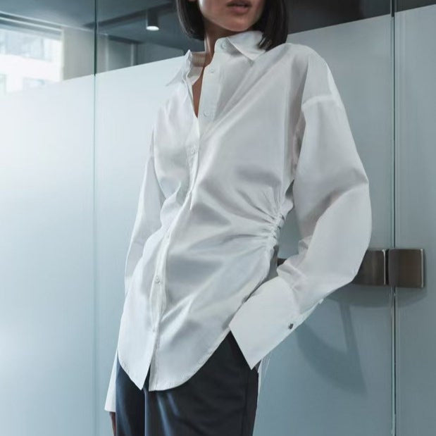 Damen Oversized Bluse mit modernen Details Drune