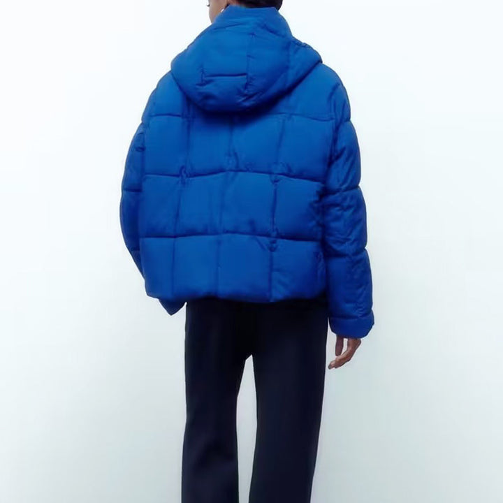 Damen Steppjacke mit hochgeschlossenem Kragen und kontrastierendem Bindegürtel Drune
