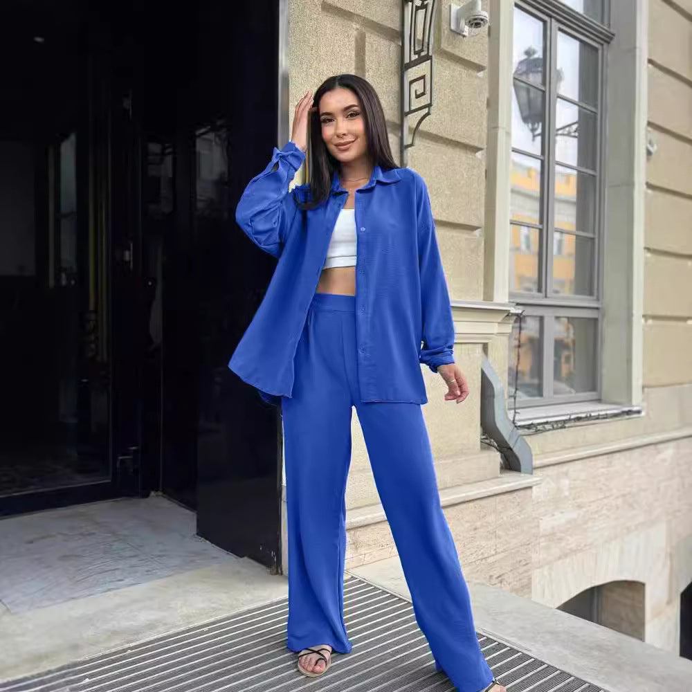 Damen lässiges Zweiteiliges Set aus atmungsaktivem Material Drune