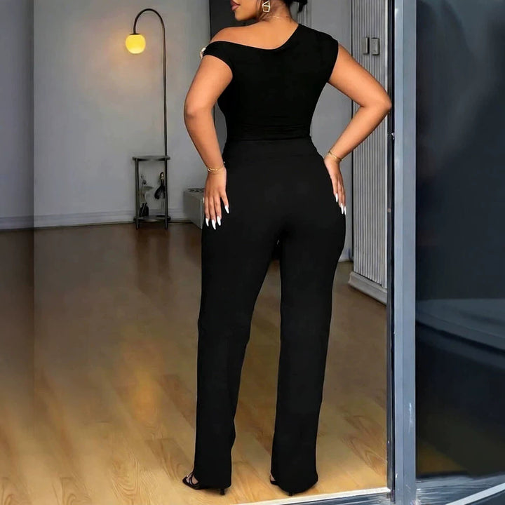 Damen Elegantes One-Shoulder Jumpsuit Drune