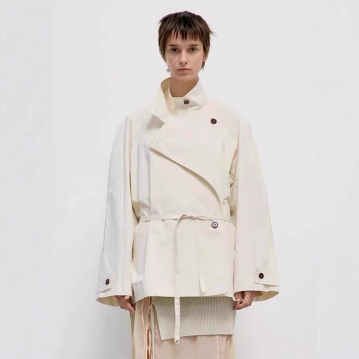 Damen Modische Übergangsjacke mit asymmetrischem Schnitt Drune