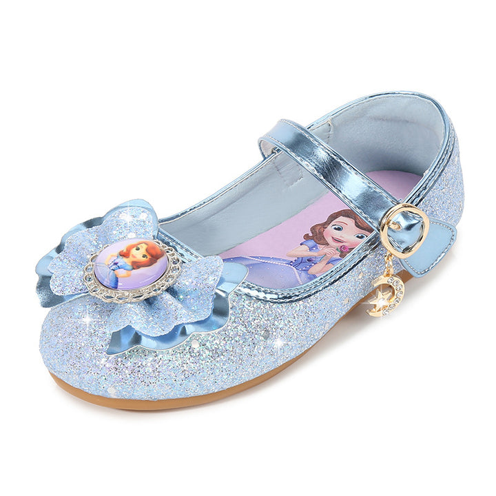 Mädchen Ballerinas mit Glitzer und Schleifenapplikation Drune