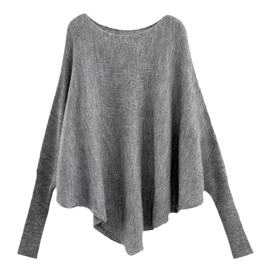 Damen lässiger Pullover mit asymmetrischem Schnitt und weitem Kragen Drune