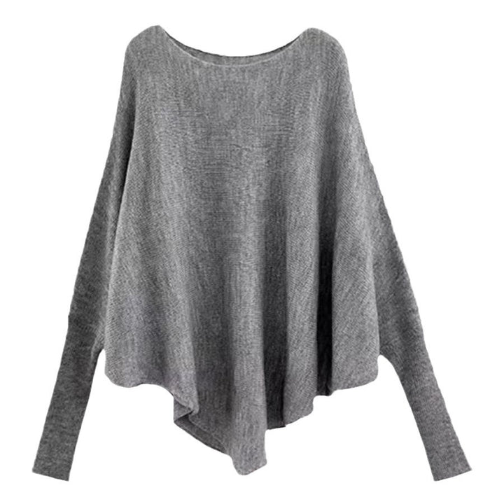 Damen lässiger Pullover mit asymmetrischem Schnitt und weitem Kragen Drune