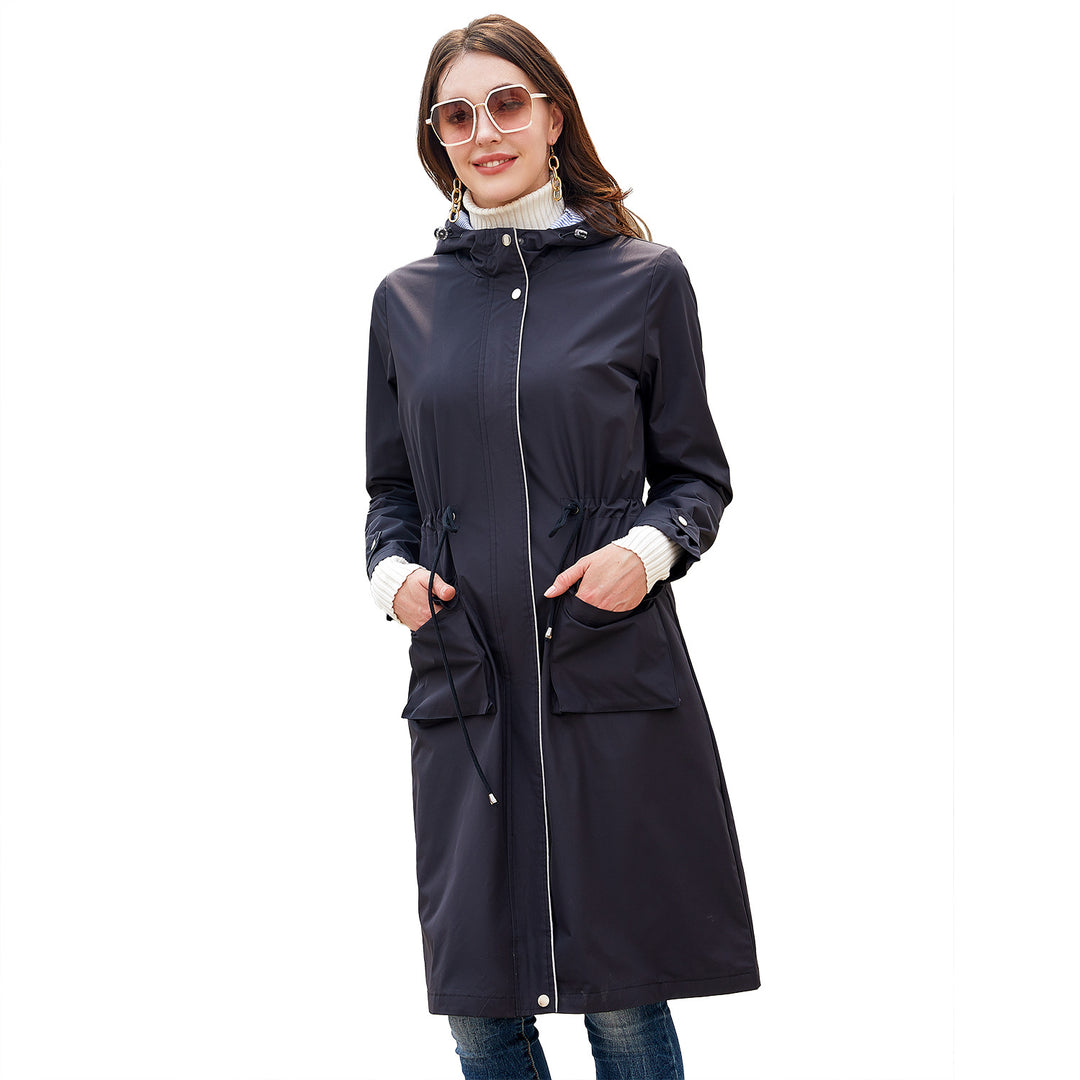 Damen winddichte Freizeitjacke mit praktischen Kordelzügen und Innenfutter Drune