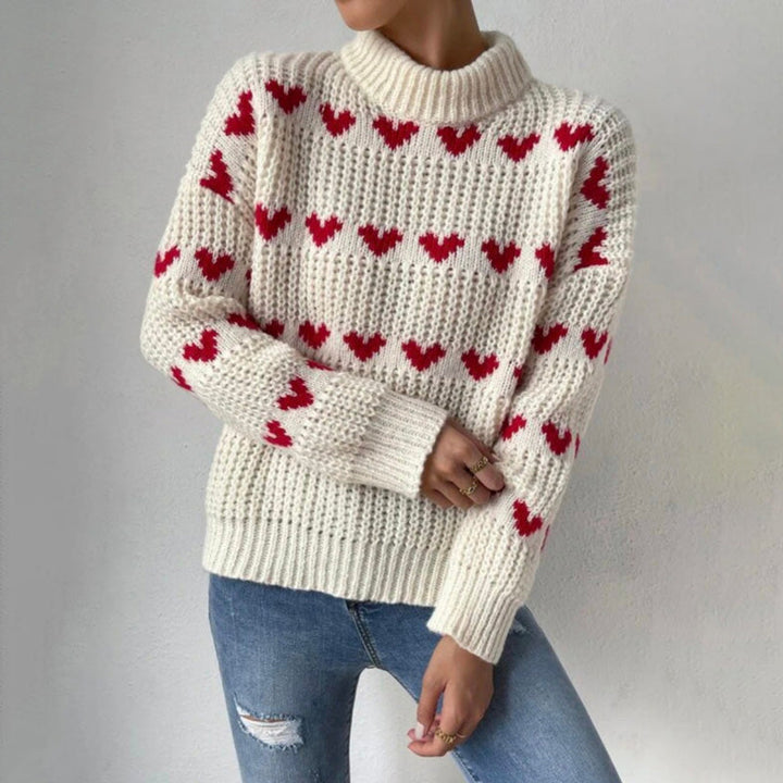 Drune | Strickpulli mit Herzmotiv für Damen