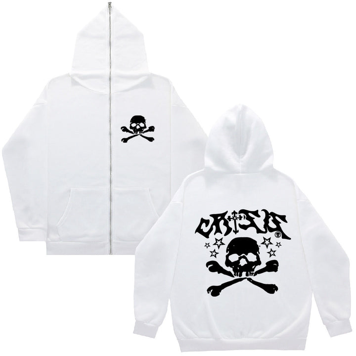 Damen Kapuzenpullover mit kreativem Totenkopfdesign Drune