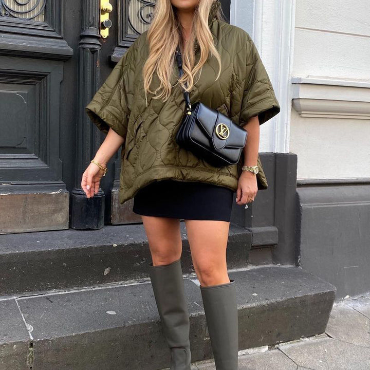 Damen Steppjacke mit hohem Kragen und praktischen Eingrifftaschen Drune