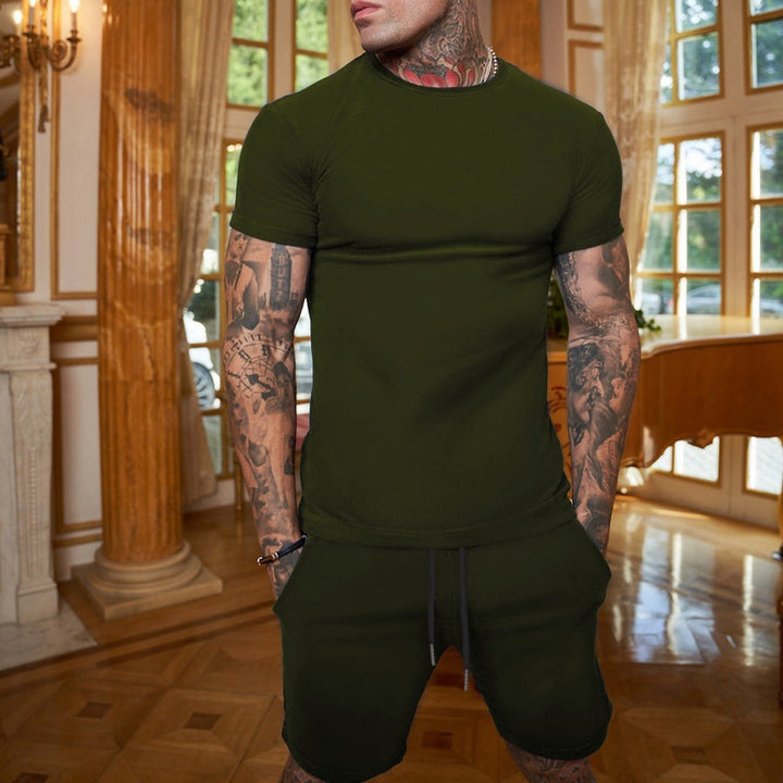 Herren sportliches T-Shirt und Shorts Set Drune