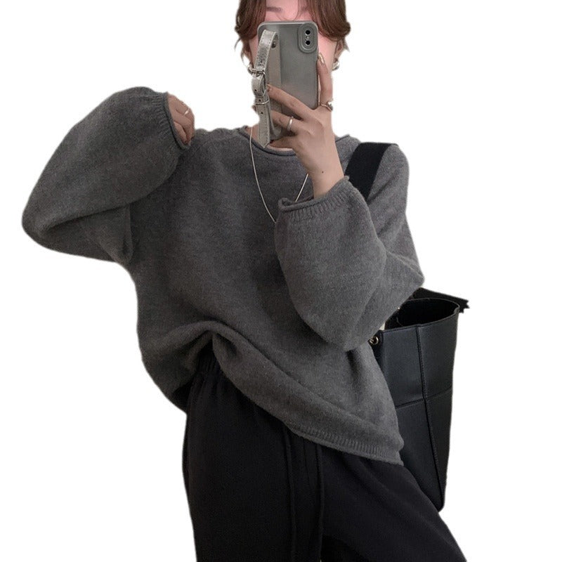 Damen Lässiger Pullover mit voluminösen Ärmeln und weichem Material Drune