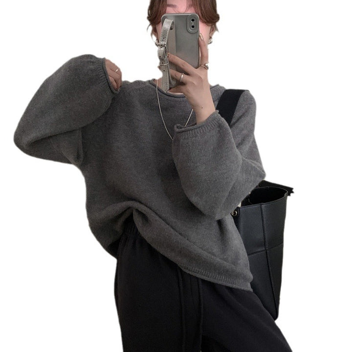 Damen Lässiger Pullover mit voluminösen Ärmeln und weichem Material Drune