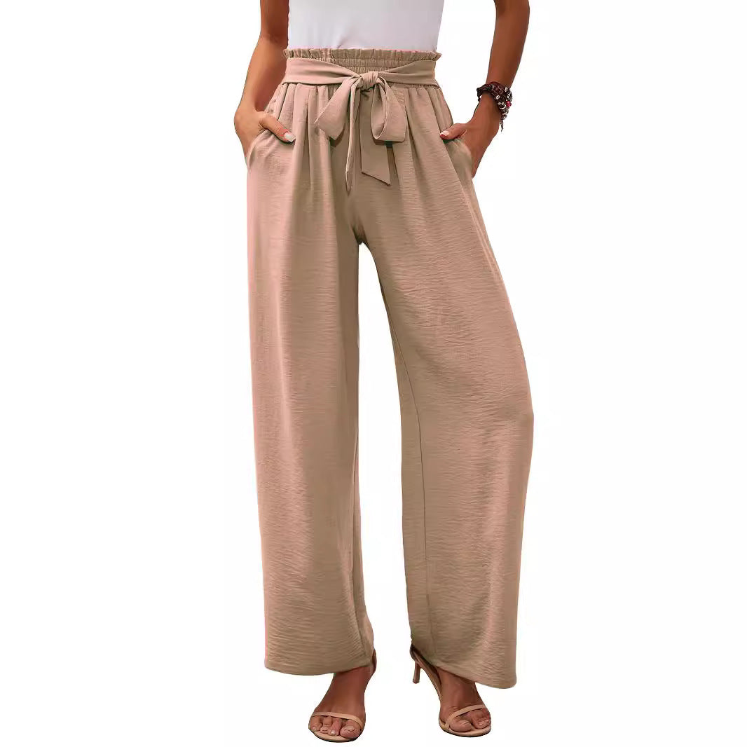 Damen weite Sommerhose mit galantem Bindegürtel Drune