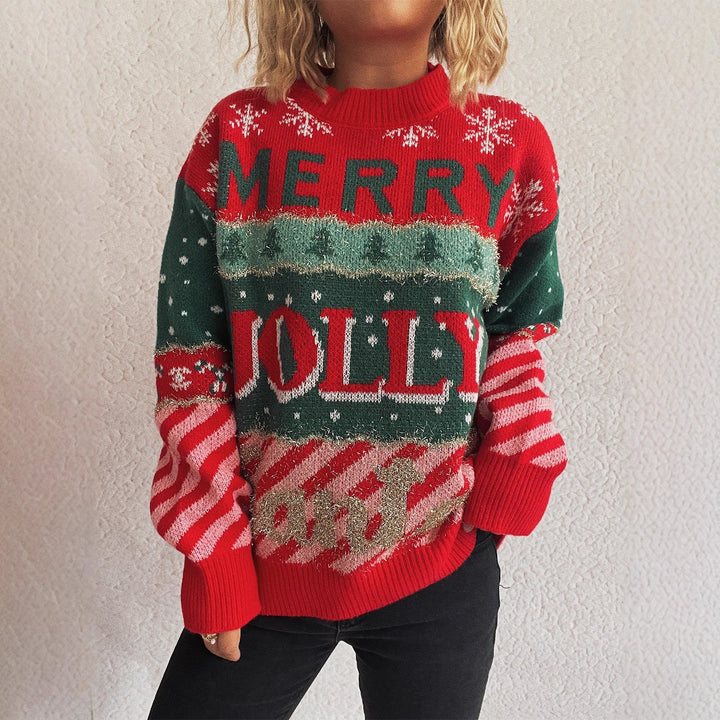 Damen Weihnachts-Pullover mit unverwechselbarem Motiv und gemütlichem Schnitt Drune