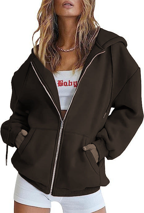 Damen Kapuzenjacke im oversized Schnitt mit praktischen Taschen Drune