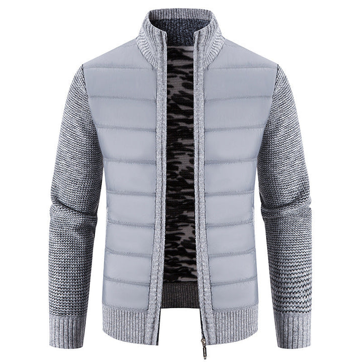 Herren hybride Steppjacke mit modischem Strickdesign Drune