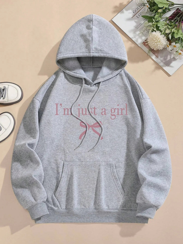 Damen Kapuzenpullover mit modernem Spruch und klassischem Schnitt Drune