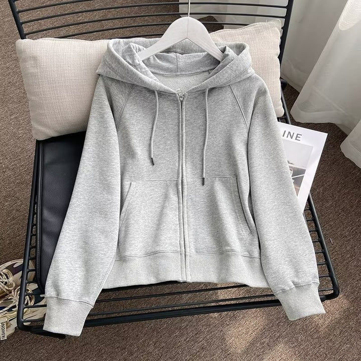 Damen lässige Kapuzenjacke mit sportlichem Schnitt Drune