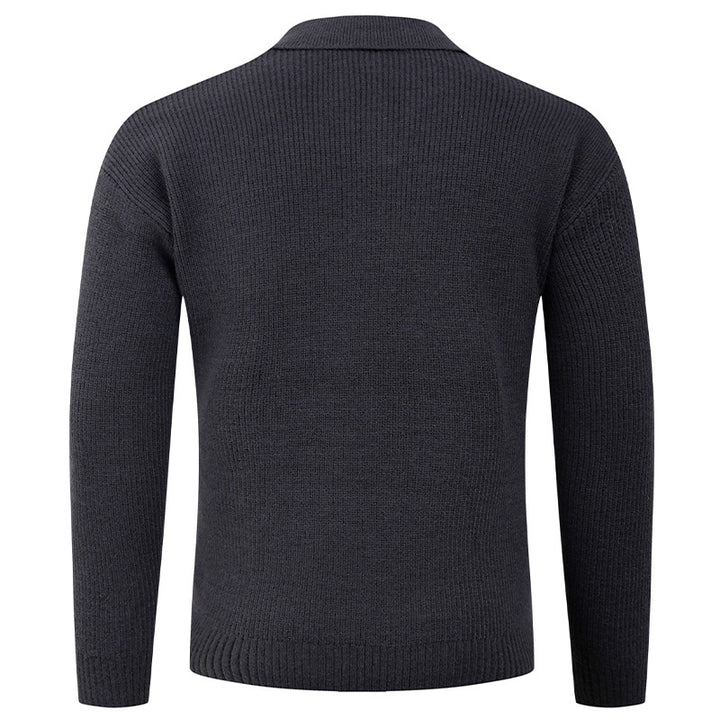 Herren lässiger Pullover mit modernem Kragen Drune