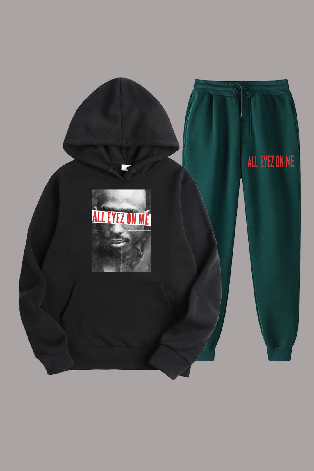 Damen Hoodie und Jogginghose Set mit auffälligem Grafikdruck und modernem Schnitt Drune