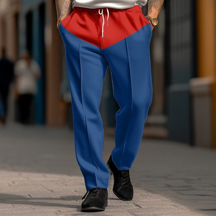Herren Sportliche Jogginghose mit Kontrastdetails und verstellbarem Kordelzug Drune