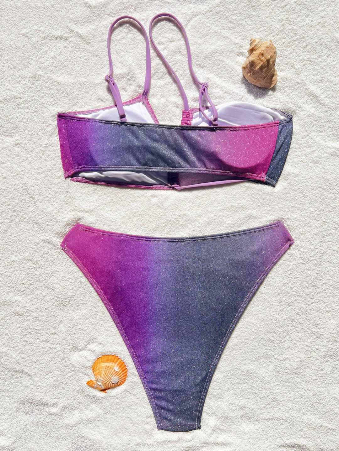 Damen Bikini mit asymmetrischem Design und Raffungen Drune
